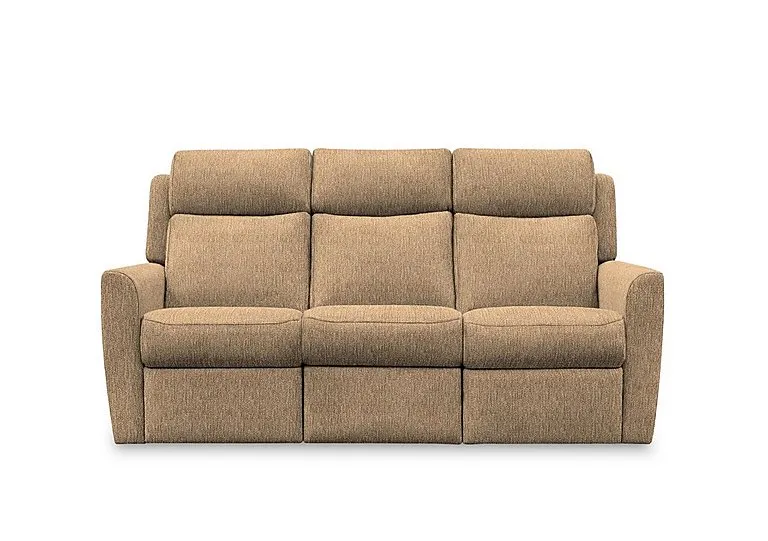 Wren 3 Seater Fabric Recliner Sofa with Headrests and Power Lumbar - Boucle Cocoa