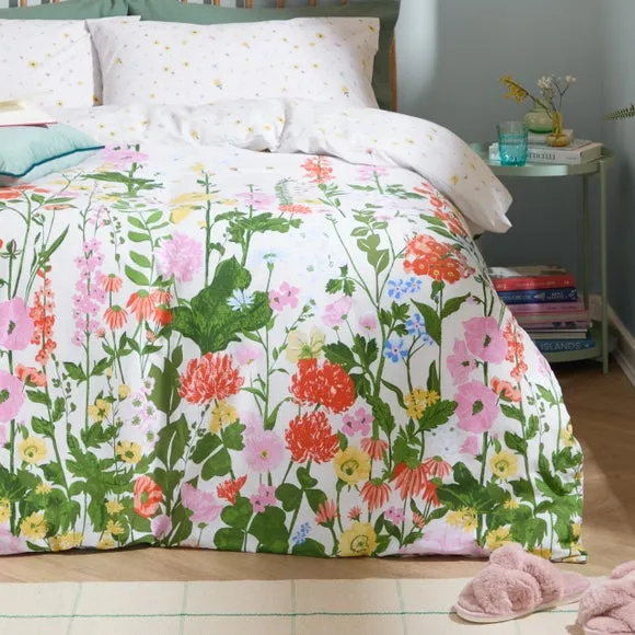 Furn. Cottage Garden Polycotton Duvet Cover & Pillowcase Set 4