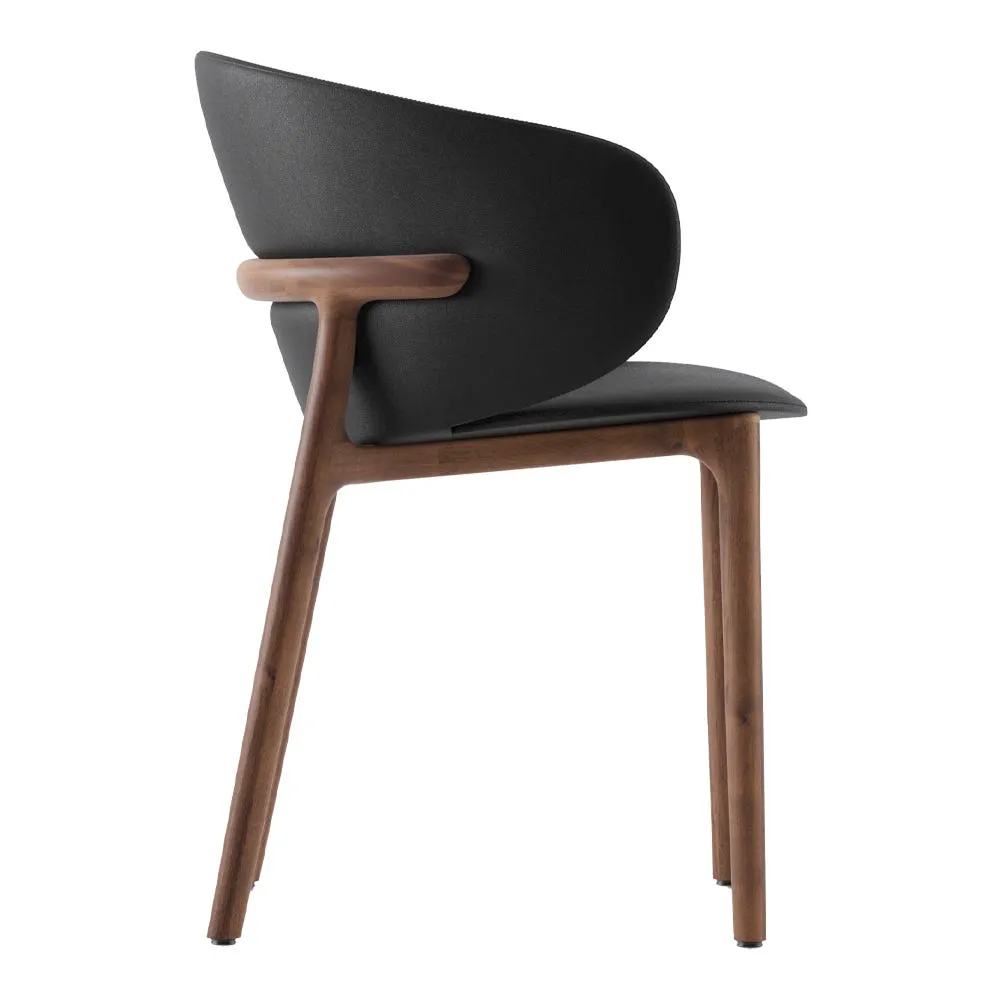 Artisan Mela Dining Chair in Walnut and Zenith Leather 9024 2