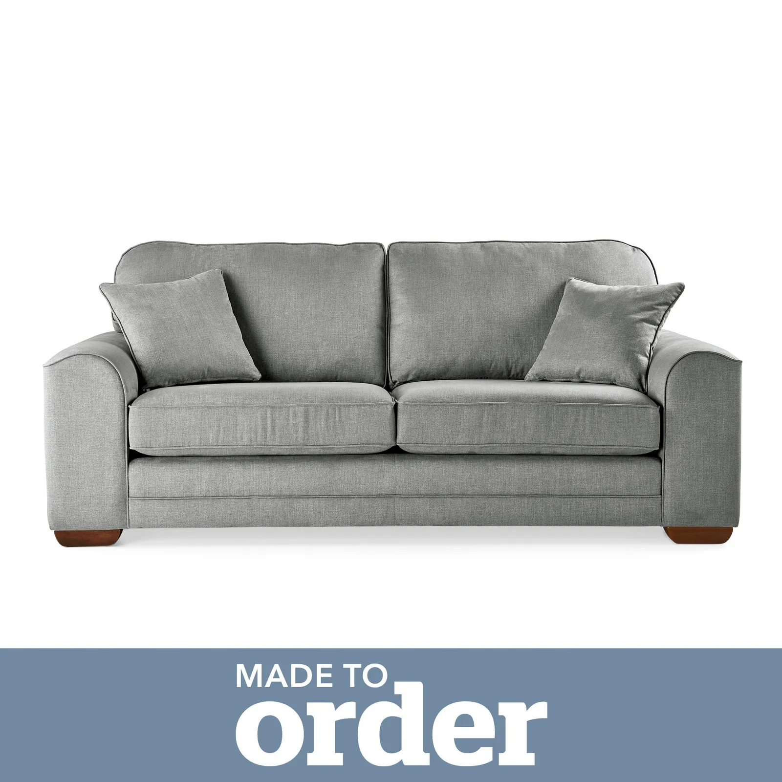 Morello 3 Seater Sofa Brushed Plain Fabric Brushed Plain Graphite