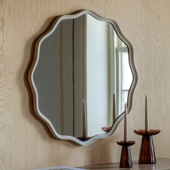 Cedar & Sage Seabrook Wave Round Wall Mirror 1