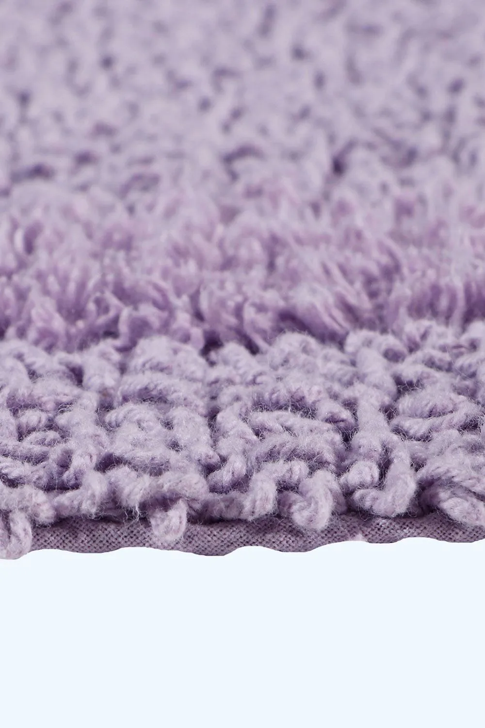 Homescapes Luxury Square Bath Mat 1600GSM 100% Cotton Reversible Shower Mat, 50cm in Lilac 4