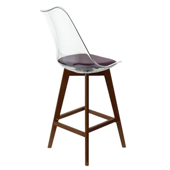 Fusion Living Soho Clear Plastic Bar Stool 5