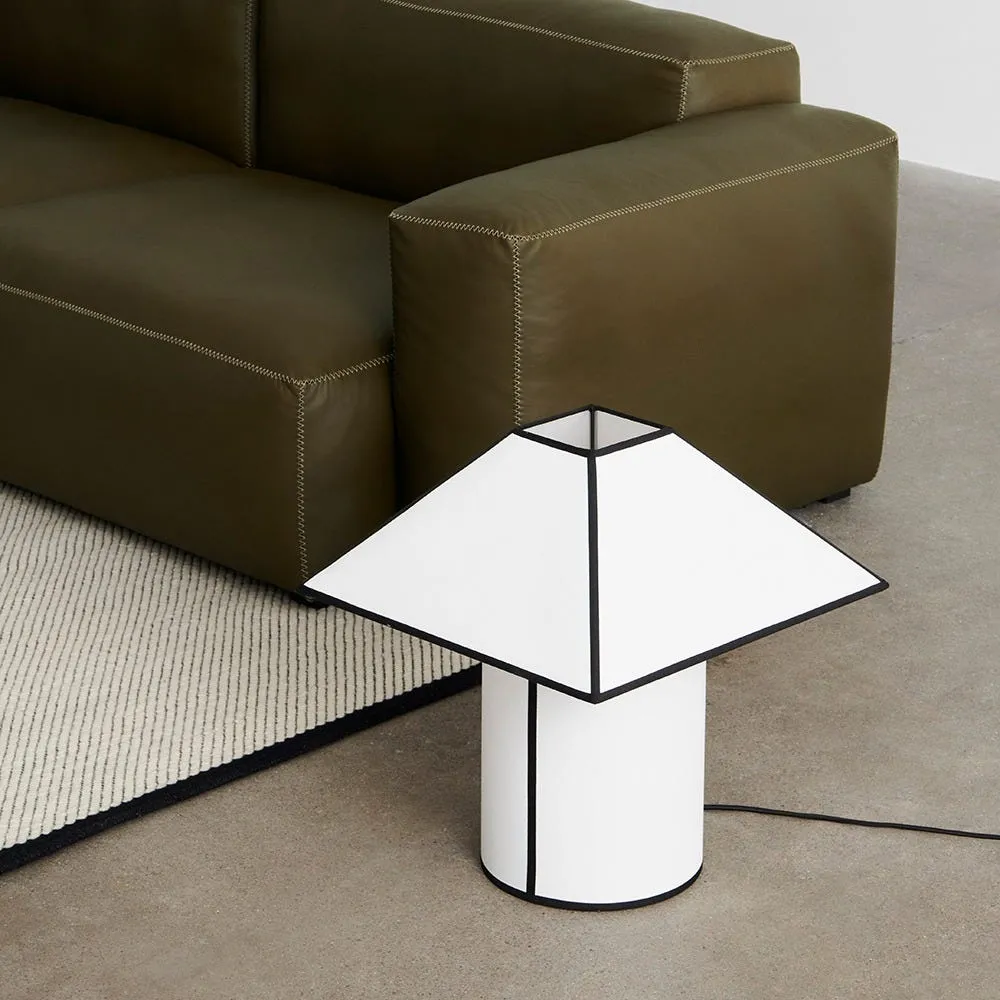 HAY Ava Pyramid Table Lamp White/Black Small 4