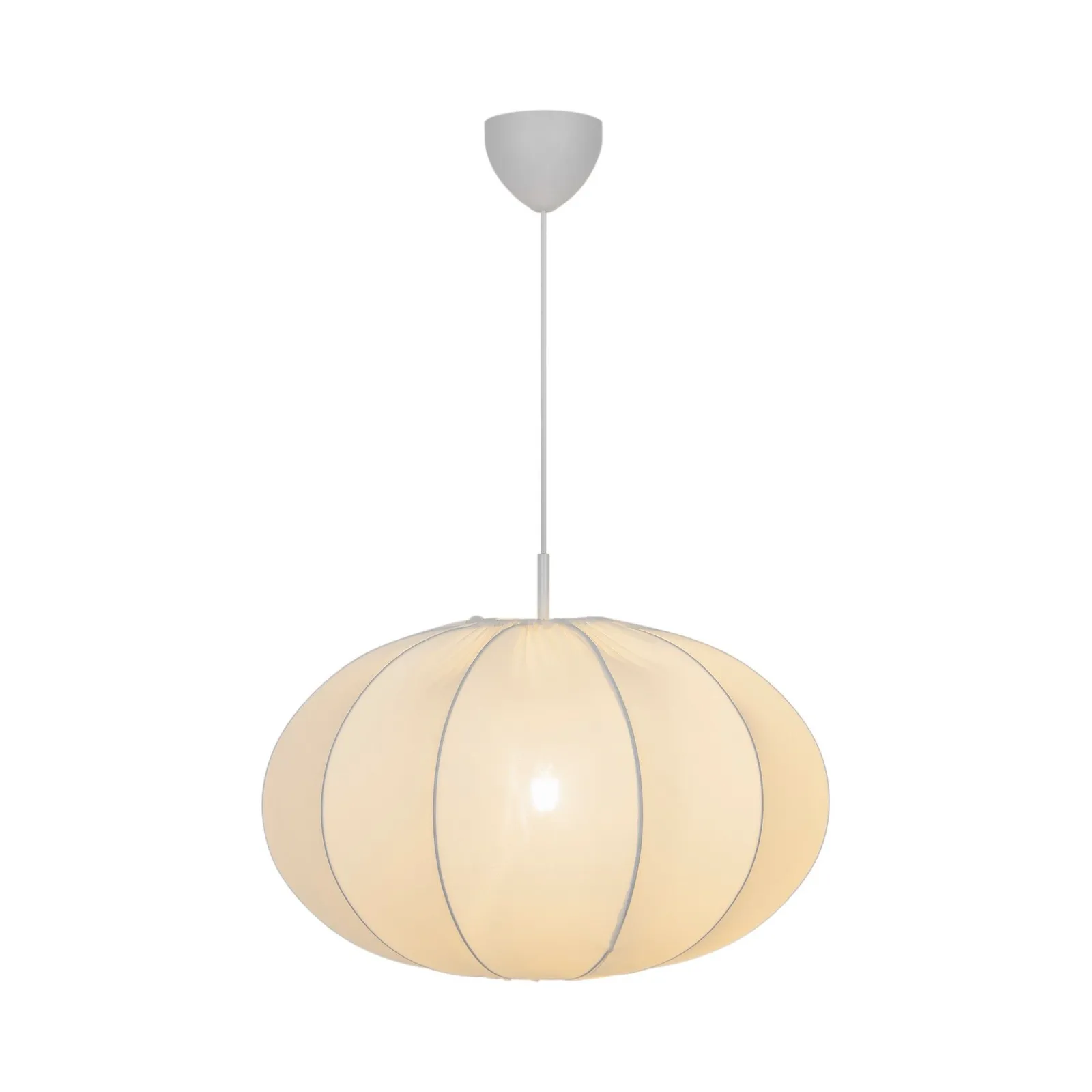 Nordlux Aeron Pendant Light White Textile E27 Mains 60cm 2