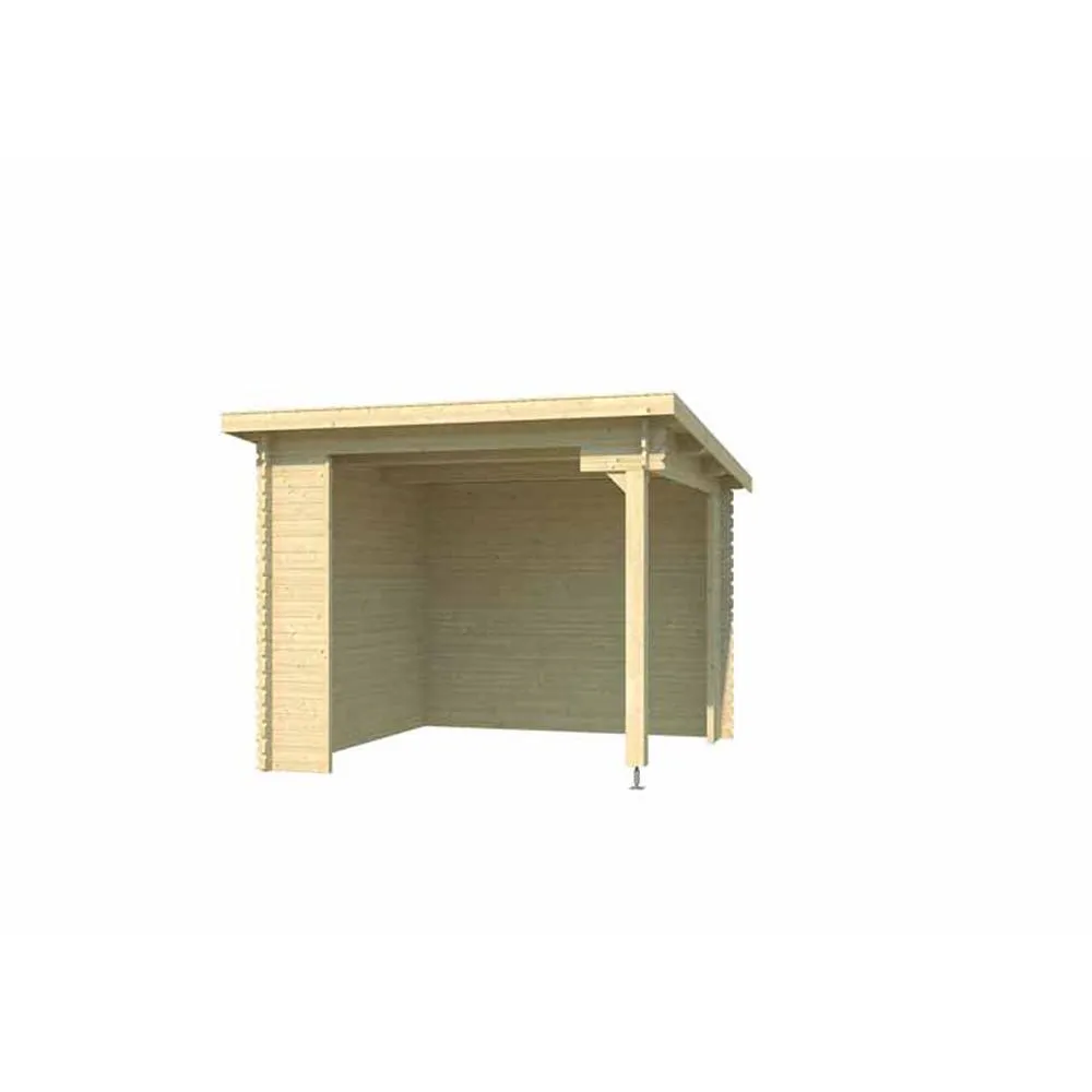 Lasita Maja Ltd Buffalo 275-Log Cabin, Garden Room, Home Office - L315xW323.9xH245.1cm in Light Tan 2