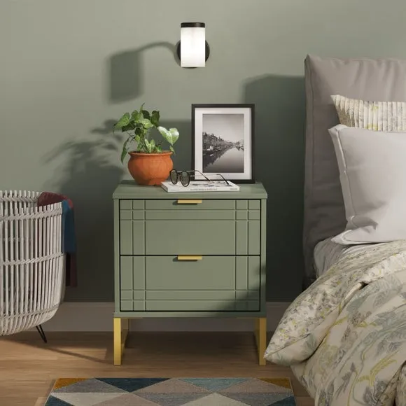 Darlton 2 Drawer Bedside Table 1
