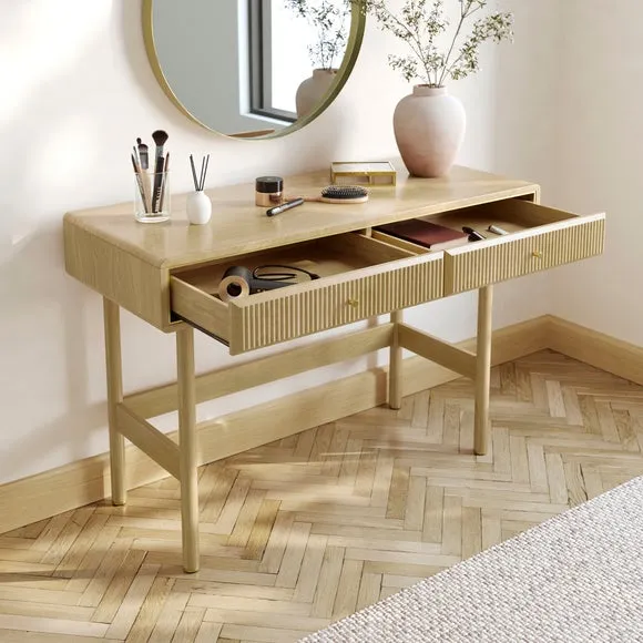 Daphne 2 Drawer Dressing Table, Oak Effect 2