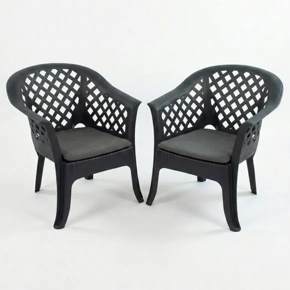Savona Set of 2 Anthracite Chairs 2