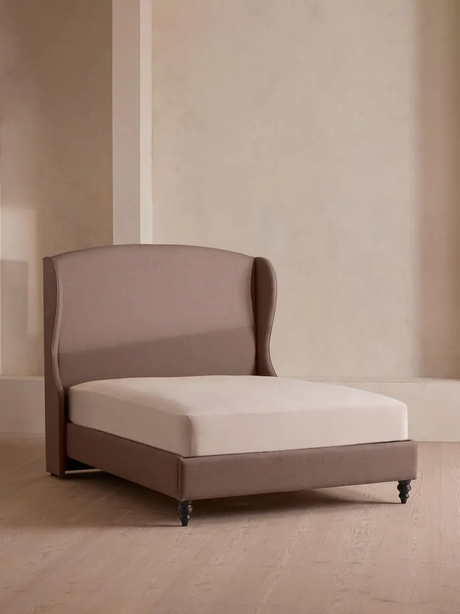 Rivas Bed, King, Linen, Mushroom