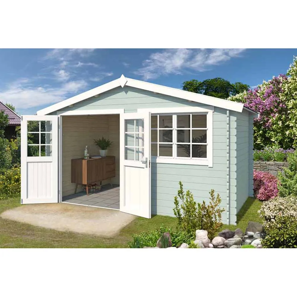 Lasita Maja Ltd Axel 230-Log Cabin, Garden Room, Home Office - L415.1xW250xH245.1 cm in Light Brown 5