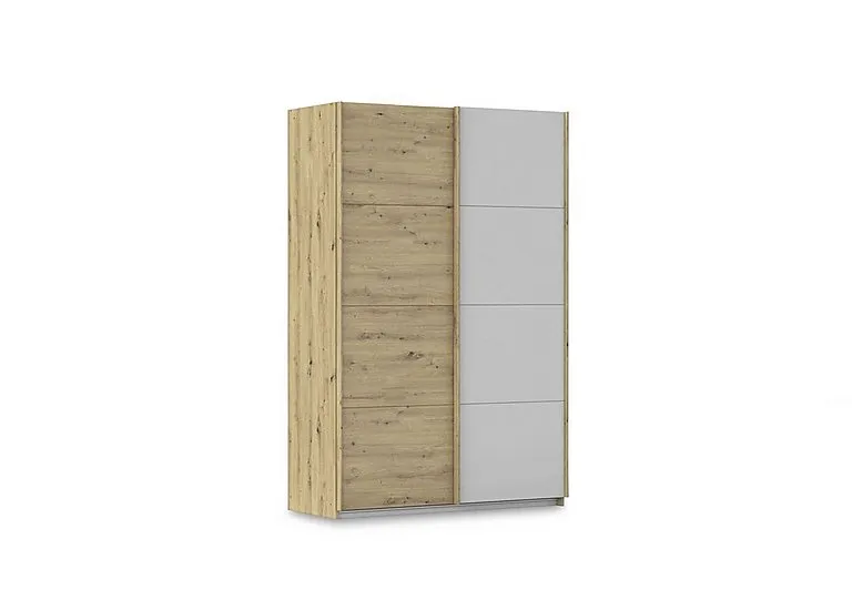 Freja 136cm 2 Door Sliding Two Toned Wardrobe