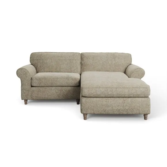 Flori Chunky Chenille Corner Chaise Sofa 6