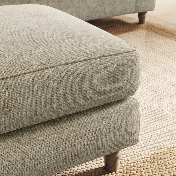 Flori Chunky Chenille Footstool 5