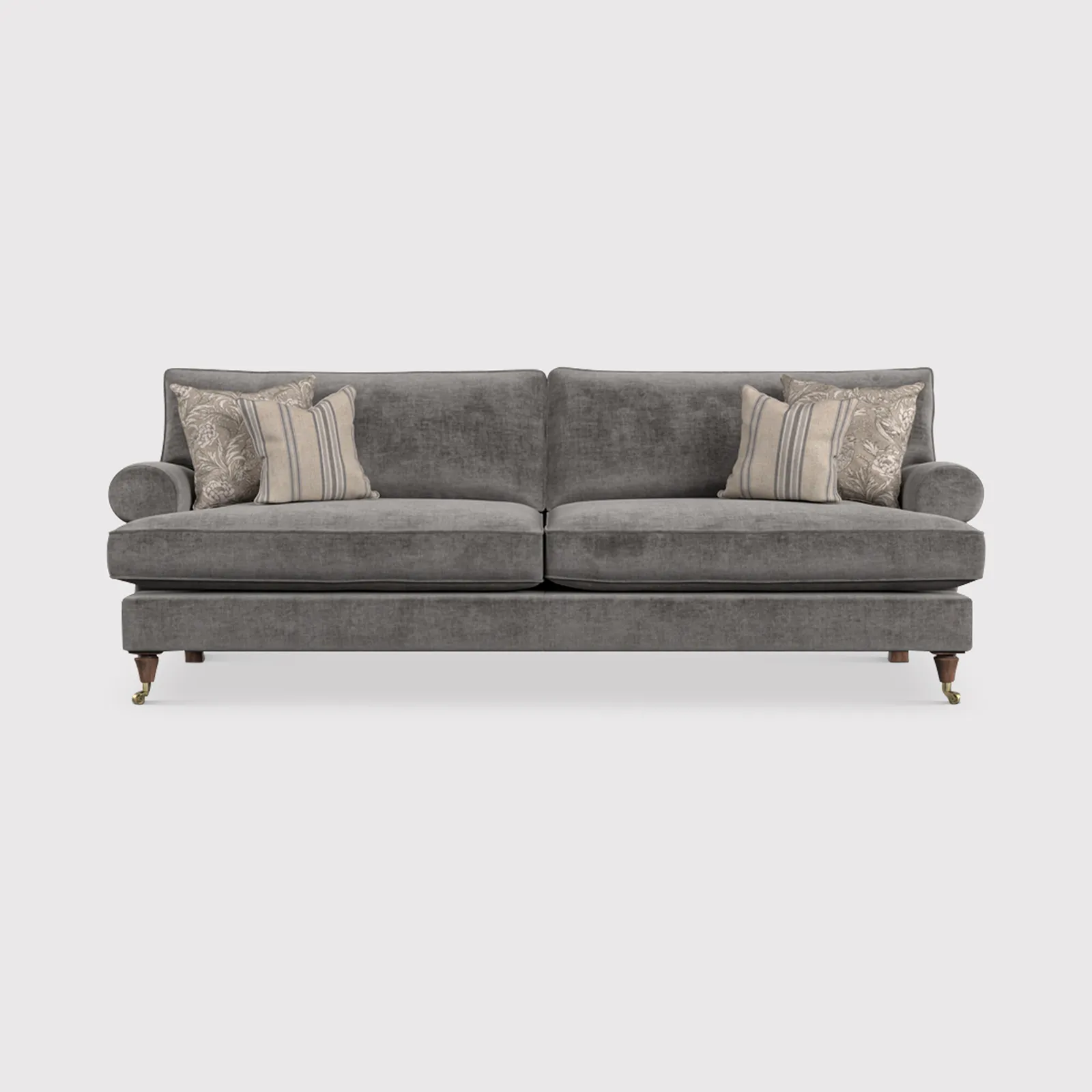 English Heritage Finch Large Sofa Standard Back, Grey Fabric | Barker & Stonehouse 1