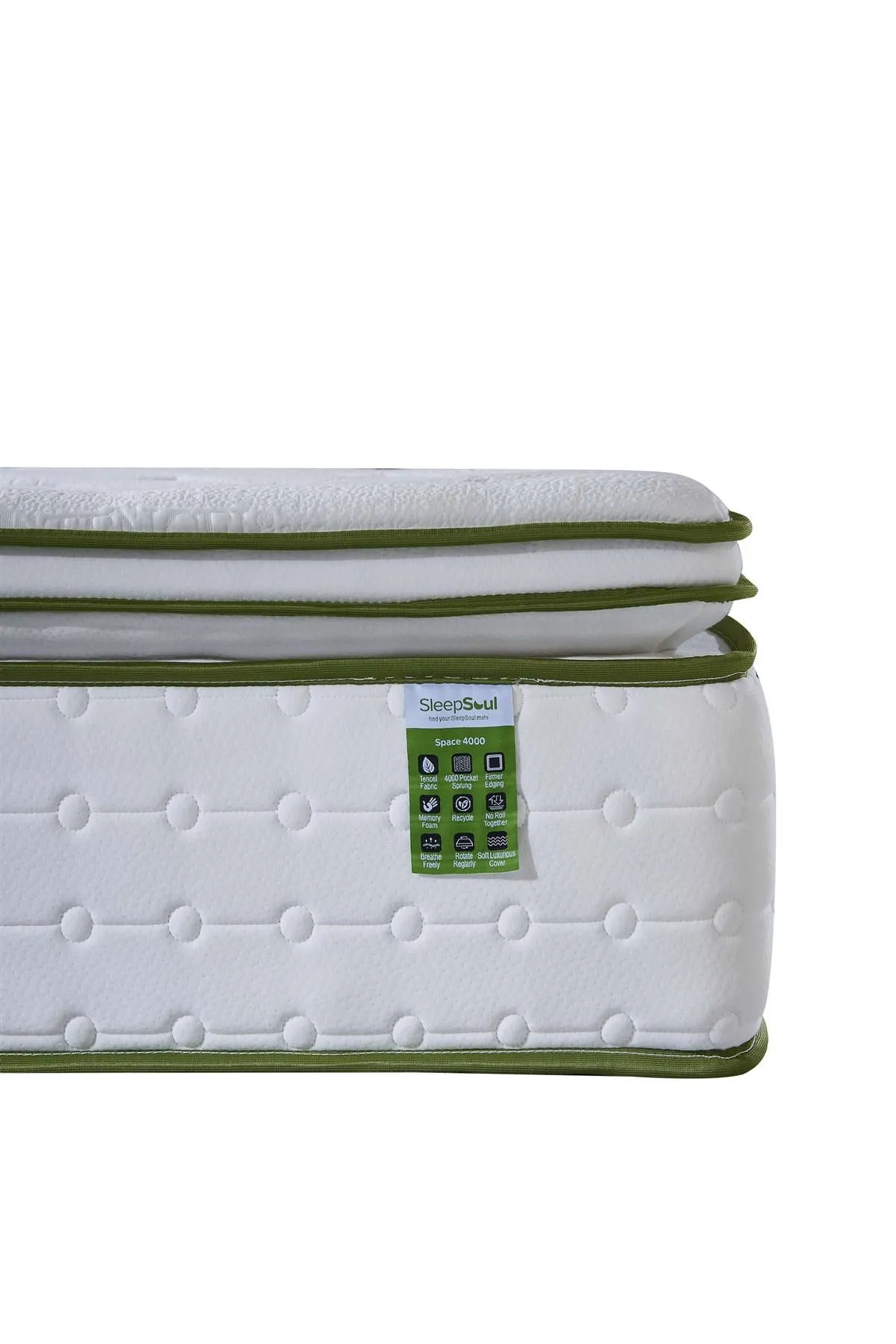 Birlea SleepSoul Space Orthopaedic Mattress Memory Foam Pocket Sprung in White 3
