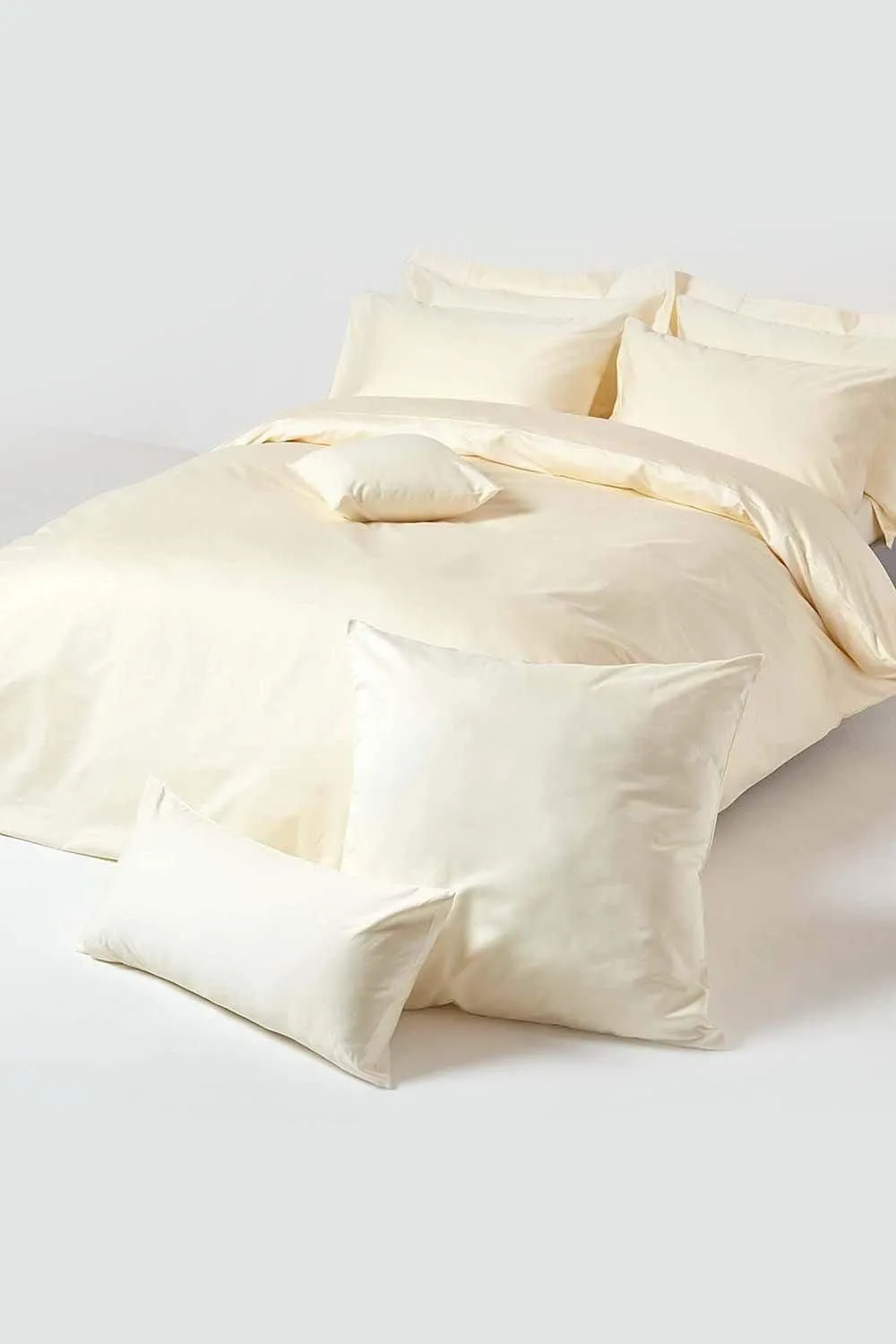 Homescapes Continental Egyptian Cotton Pillowcase 1000 TC, 60 x 60 cm in Cream 4