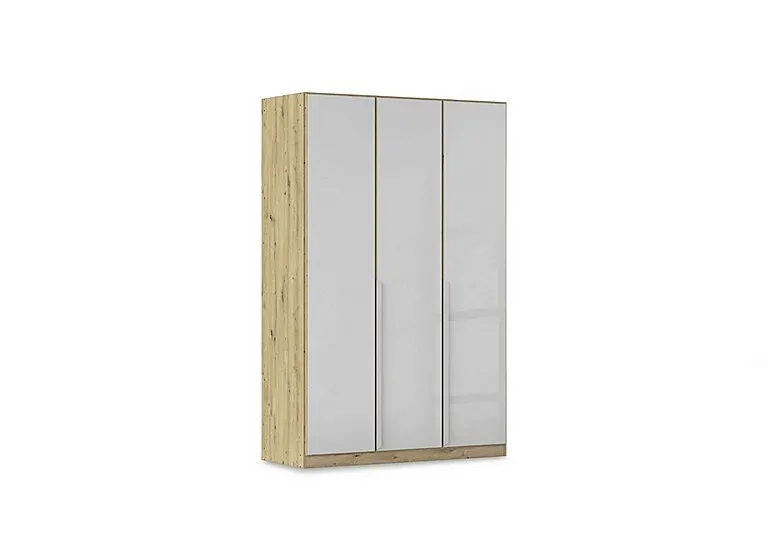Freja 136cm 3 Door Hinged Glass Wardrobe