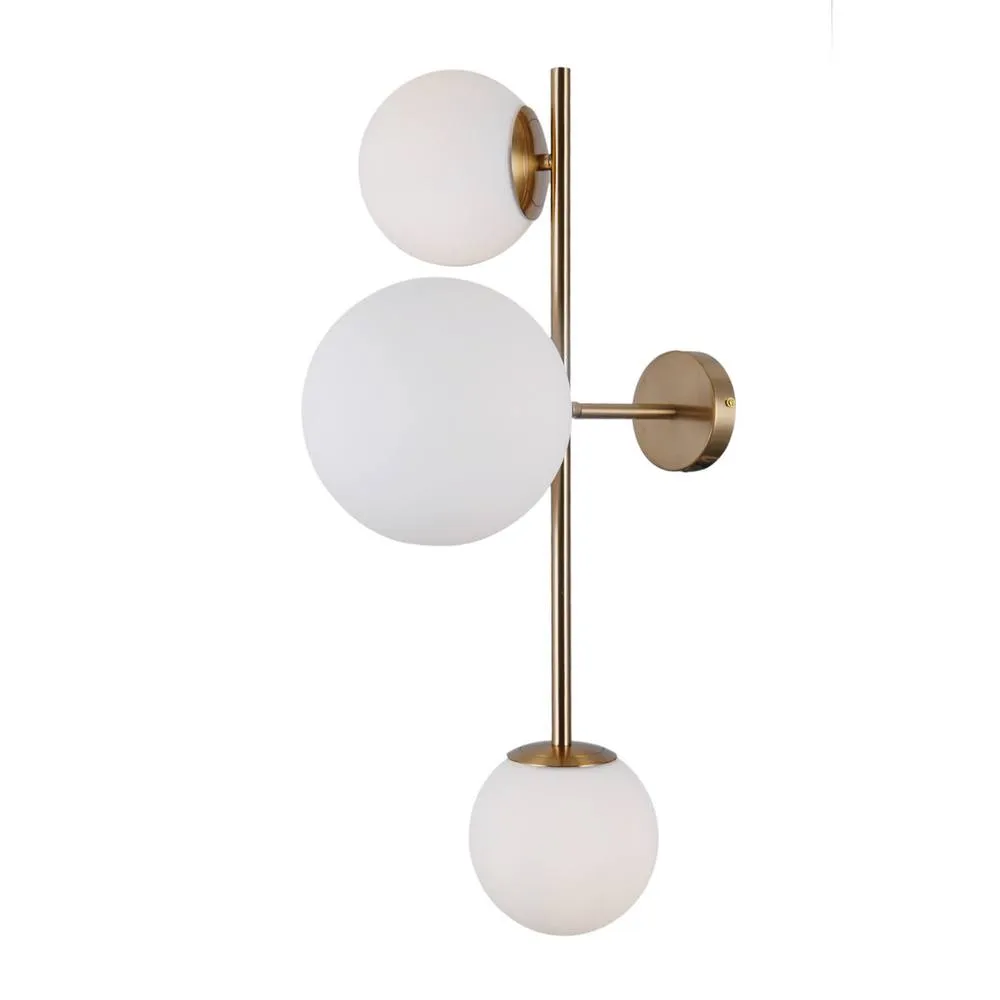 Netlighting Vailante Modern 3 Light Wall Lamp E27+E14 in Yellow 2