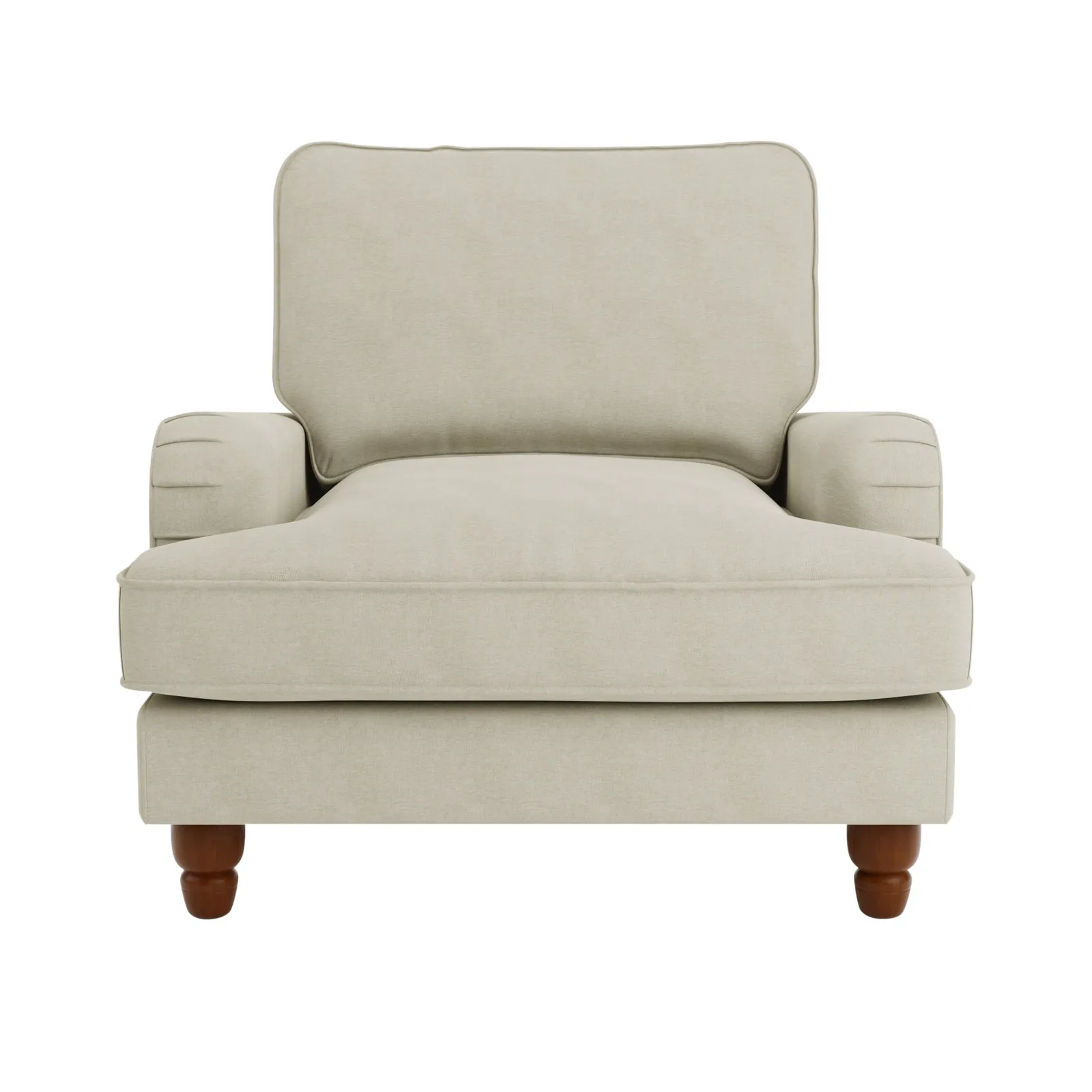 Beatrice Fabric Armchair Brown
