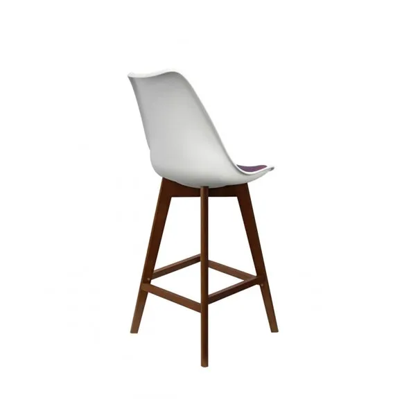 Fusion Living Soho White Plastic Bar Stool 5