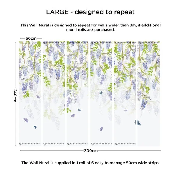 Whispering Wisteria Wall Mural 4
