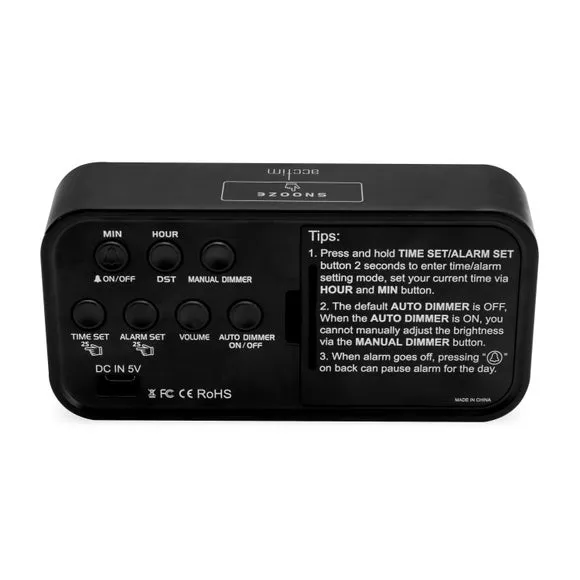 Acctim Silas Digital LED Alarm Clock 3