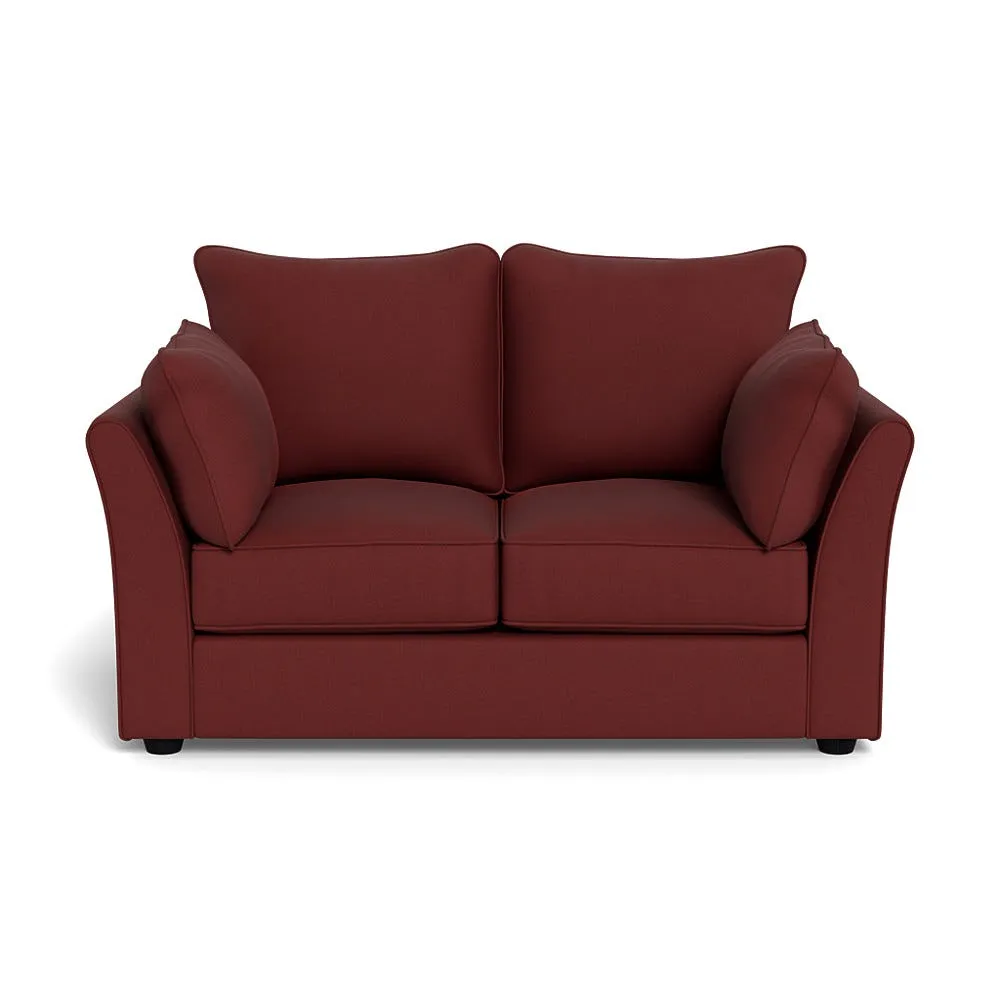 Heal's Tailor 2 Seater Sofa Capelo Linen-Cotton Etruscan Red Black Feet
