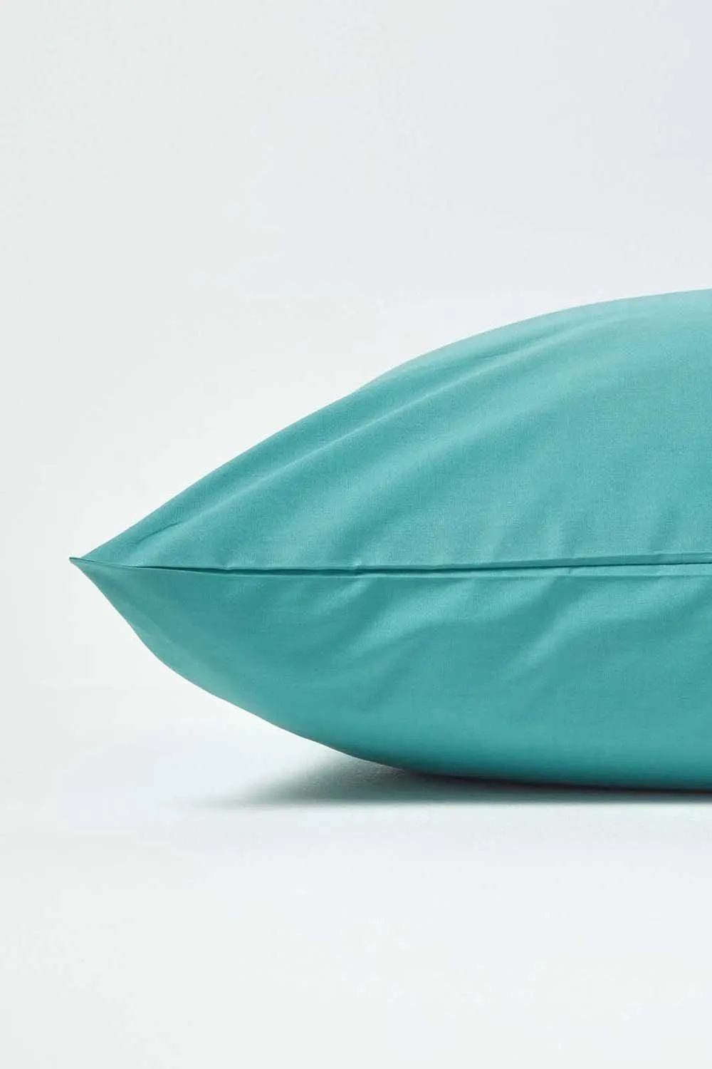 Homescapes Continental Egyptian Cotton Pillowcase 200 TC, 80 x 80 cm in Teal 2