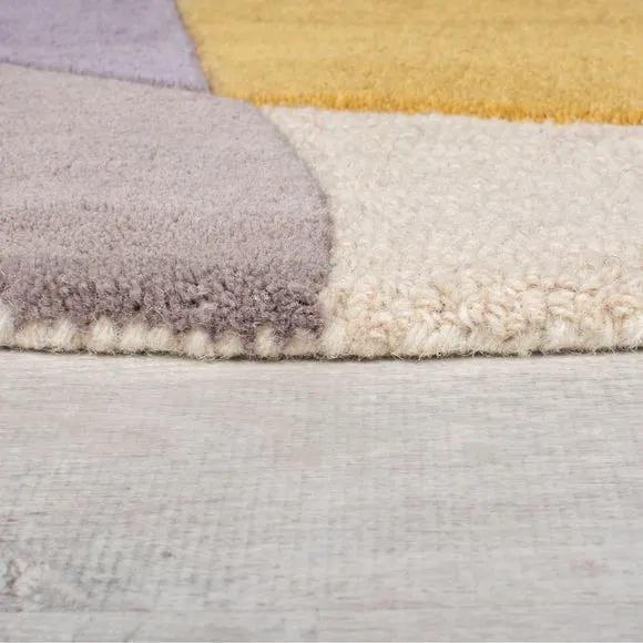 Glow Wool Modern Round Rug 4