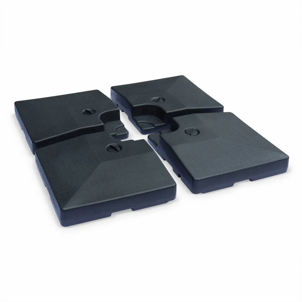 sweeek Set of 4 square weight slabs 51.5x51.5cm in Black 2