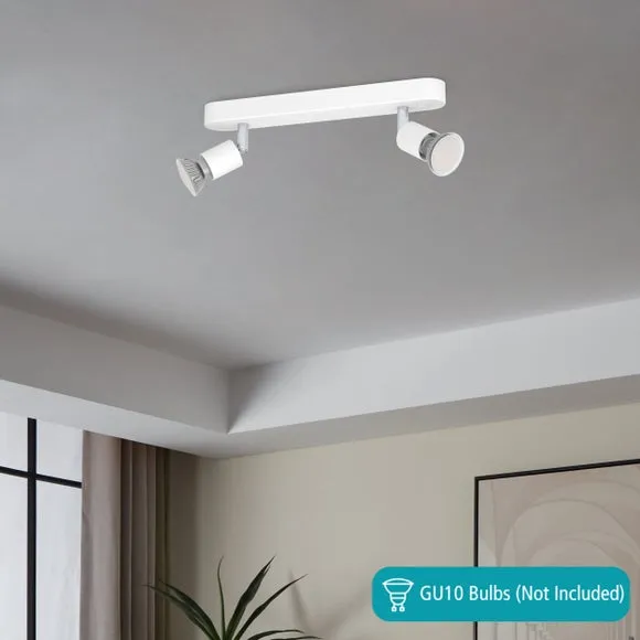 EGLO Essentials Stecci-E 2 Light Adjustable Semi Flush Spotlight Bar