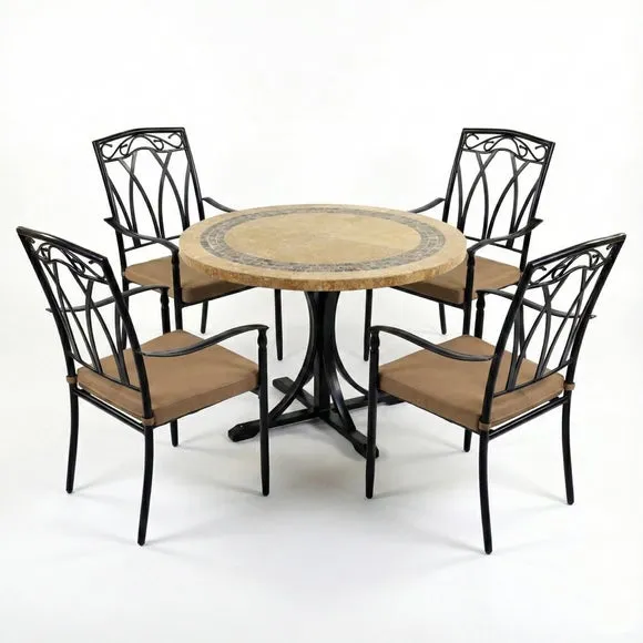 Vermont 4 Seater Dining Set with Ascot Chairs 2