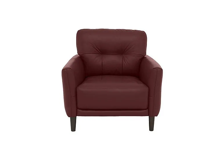 Uno Leather Chair - BV Deep Red