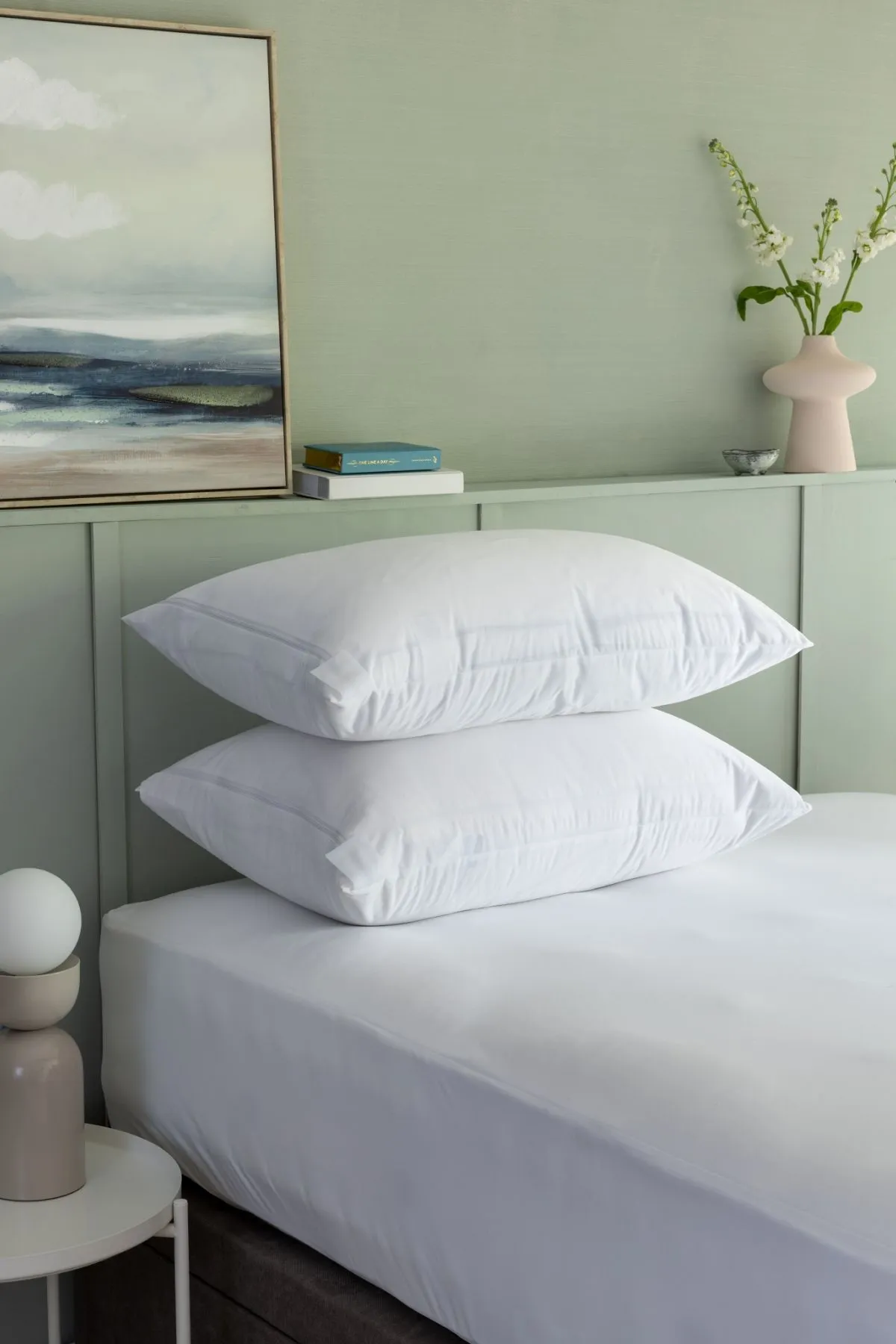 Soak&Sleep Anti Bed Bug Pillow Encasement Pair in White 5