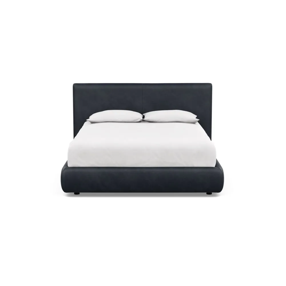 Heal's Alba Bed Double Luxury Leather Anthracite 1