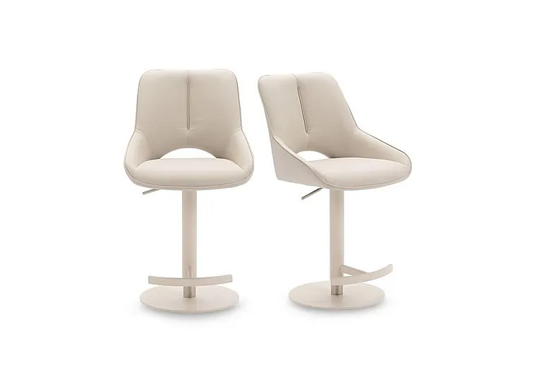 Tino Pair of Faux Leather Swivel Bar Stools