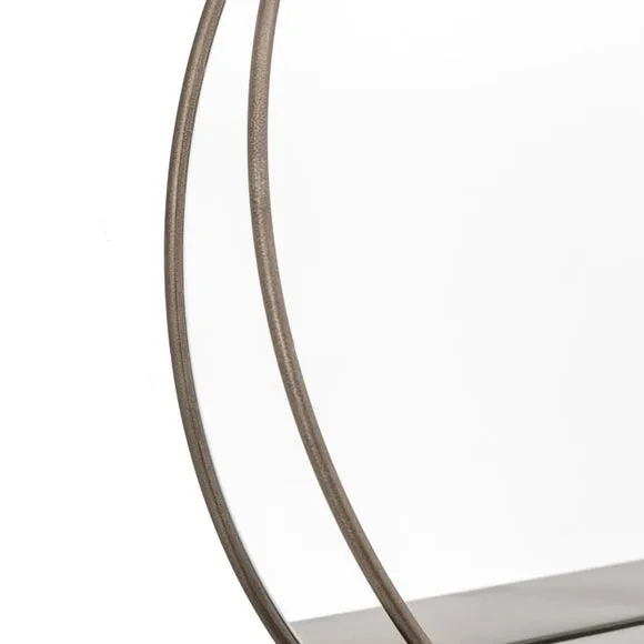 Cedar and Sage Weston Round Wall Mirror with Shelf 4