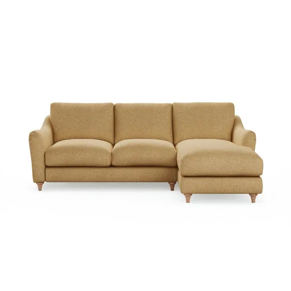 Hattie Slub Faux Linen Corner Chaise 2