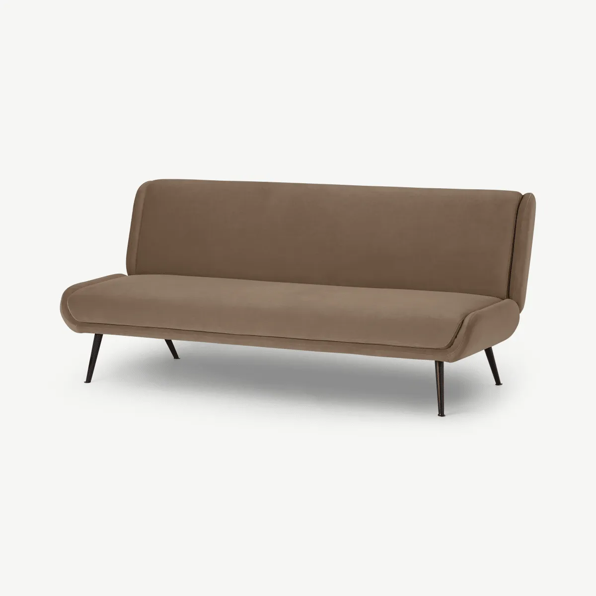 Moby Click Clack Sofa Bed, Soft Mink Velvet