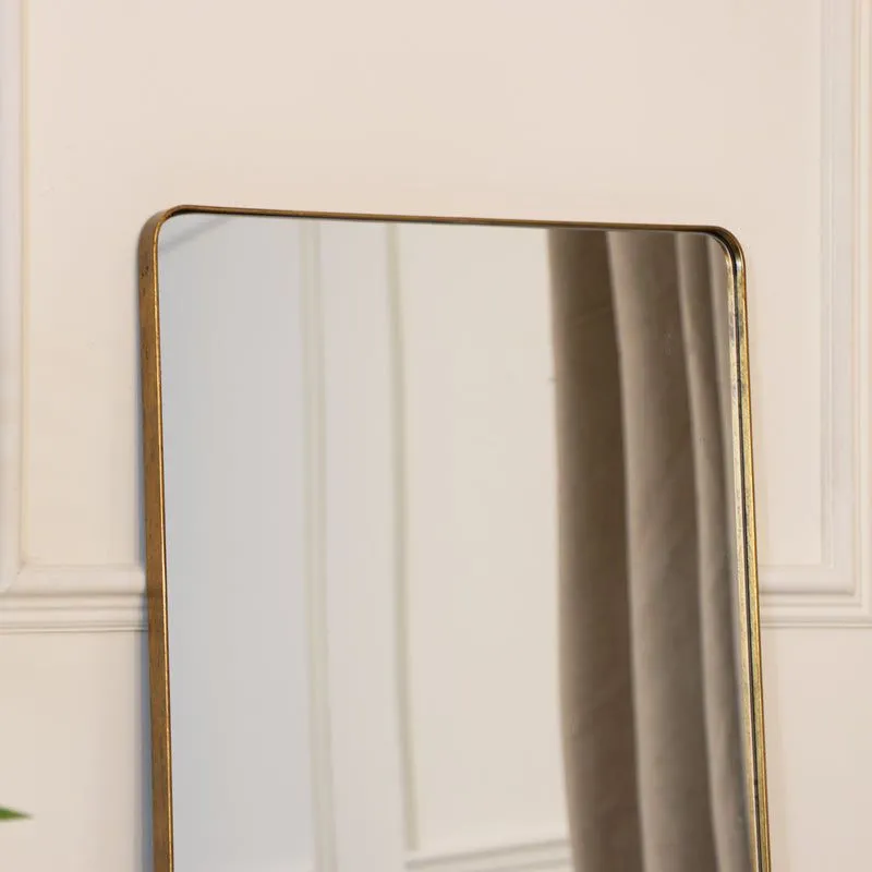 Melody Maison Large Brushed Gold Wall & Leaner Mirror 47cm X 142cm in Metallic Gold 4