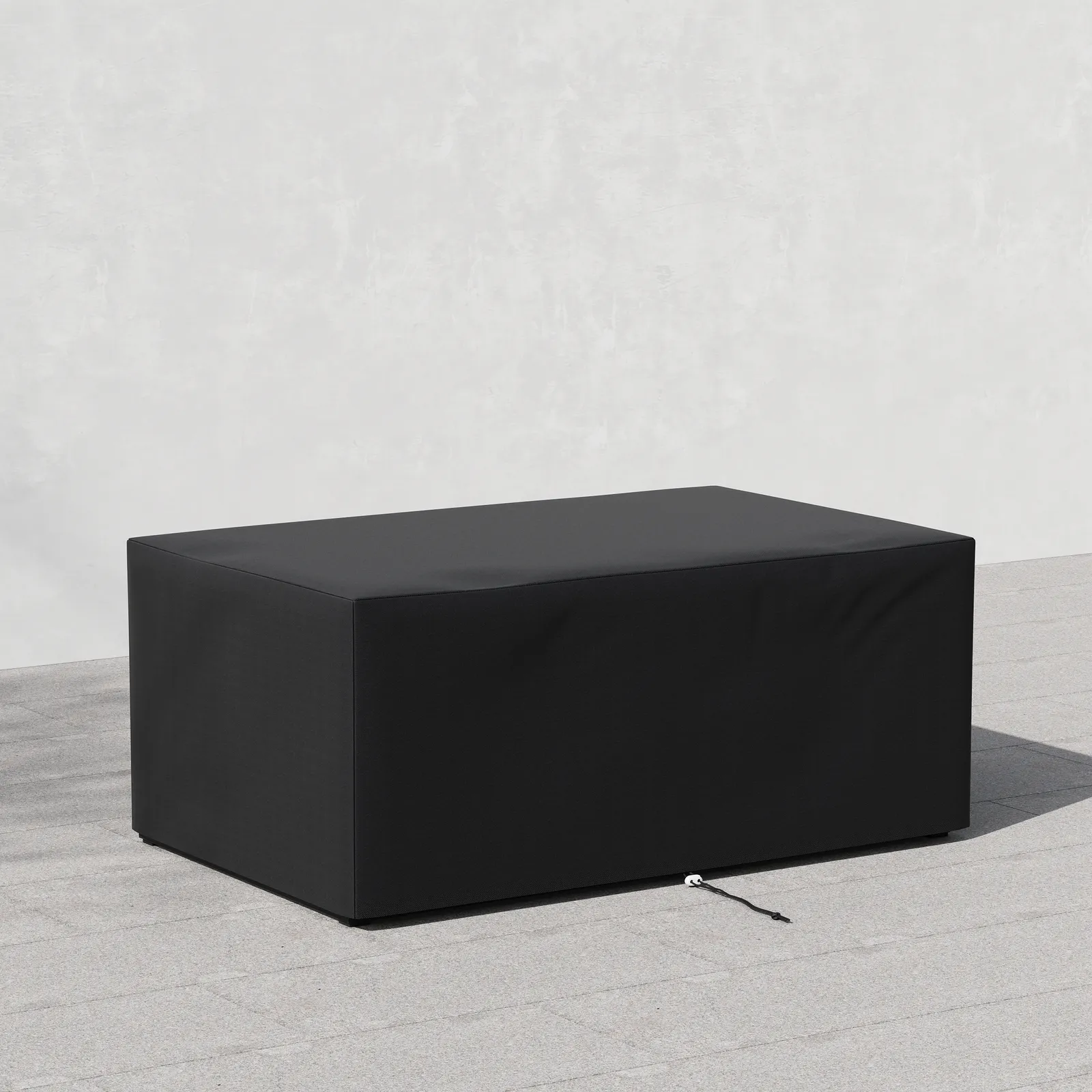 Waterproof 600D Patio Furniture Cover Canvas Outdoor Patio Fire Pit Covers in Black