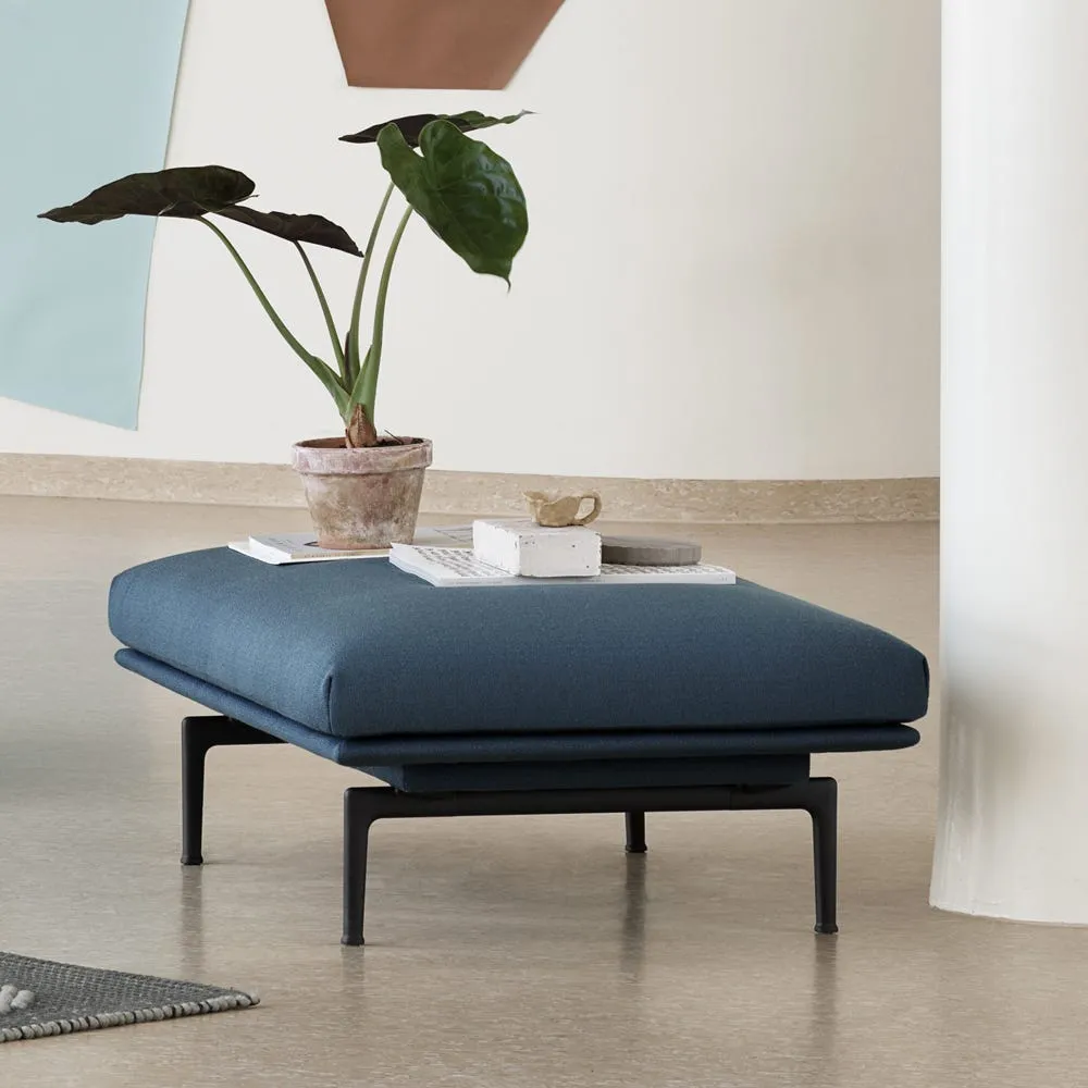 Muuto Outline Pouf Kvadrat Remix Fabric Dark Blue 773 3