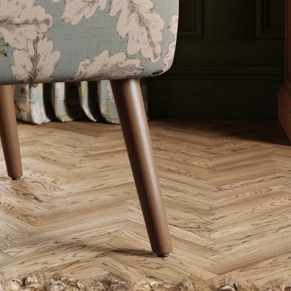 Eliza Flatweave Arboretum Print Wooden Armchair 4