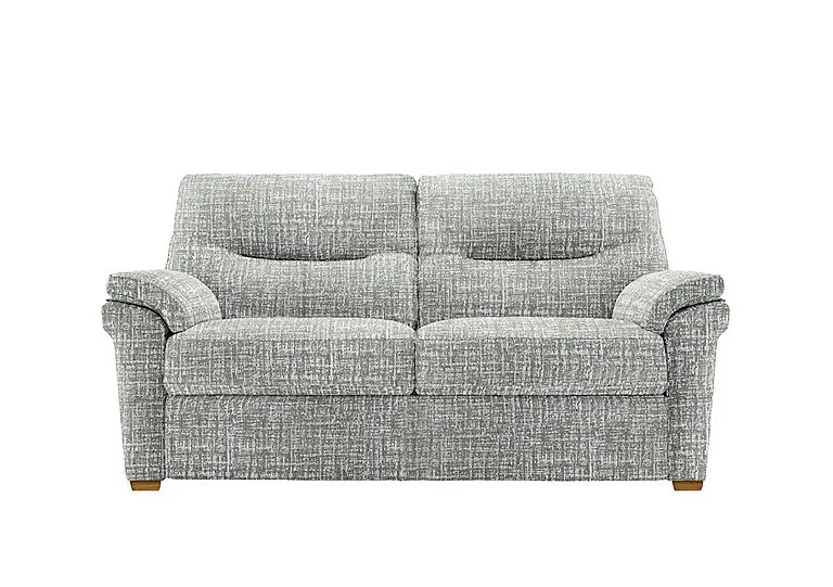 Seattle 2.5 Seater Fabric Sofa with Wooden Feet - Shore Oatmeal