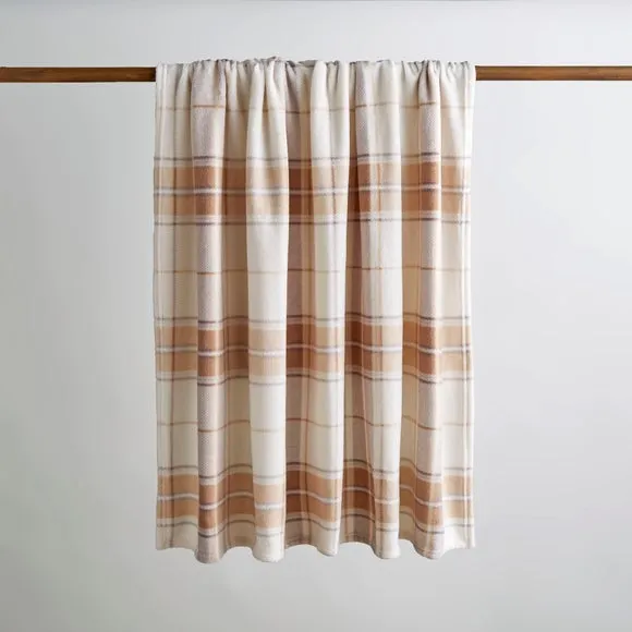Printed Check Fleece Throw Blanket 3