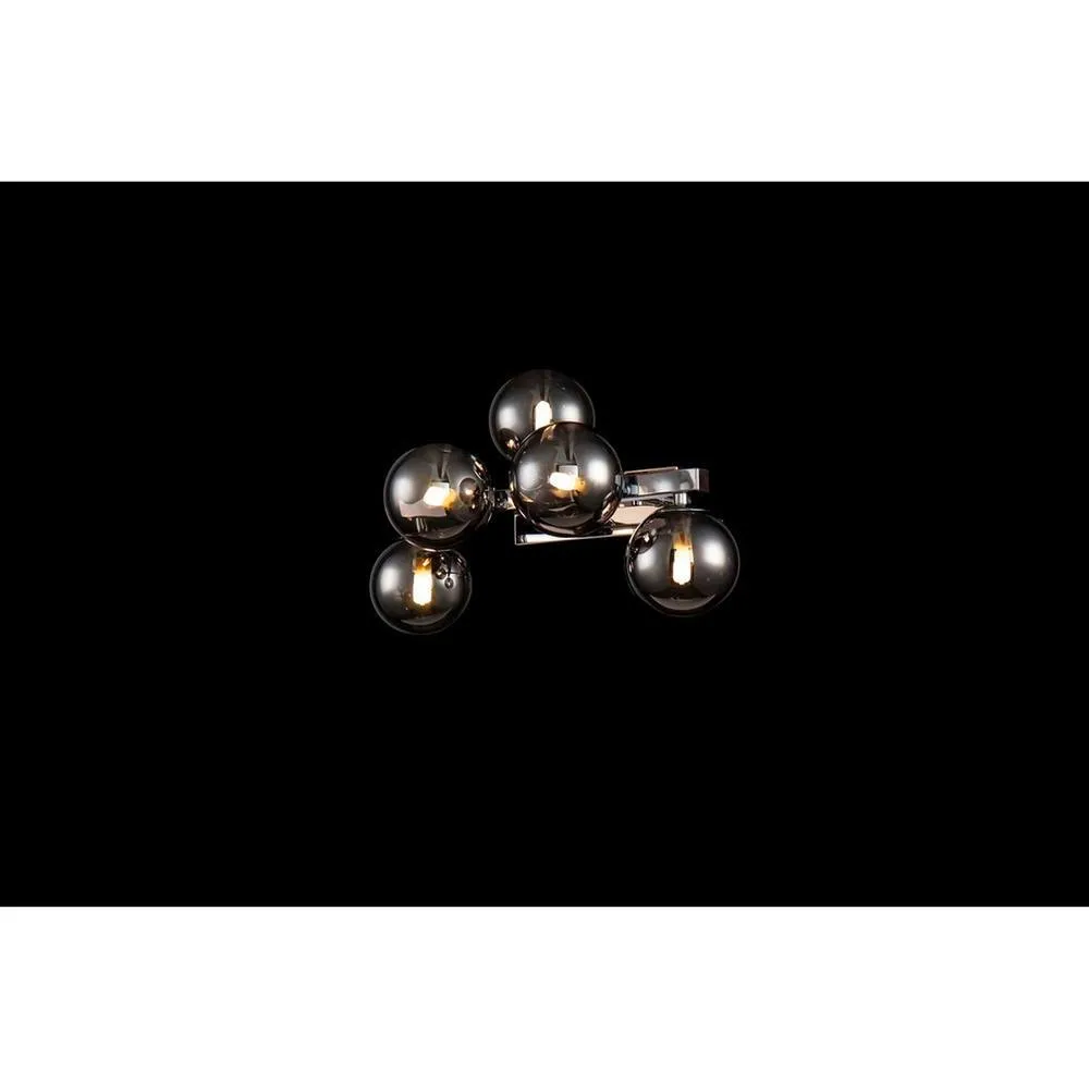 Netlighting Dallas Wall Lamp Chrome 5 Light G9 in Grey 2