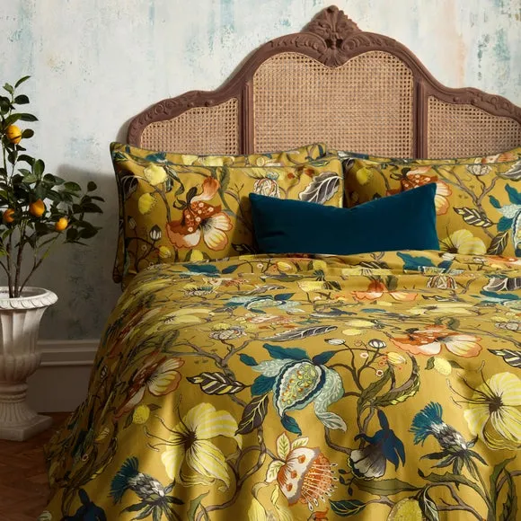 EW by Edinburgh Weavers Morton Floral 100% Cotton Sateen Duvet Cover & Pillowcase Set 1