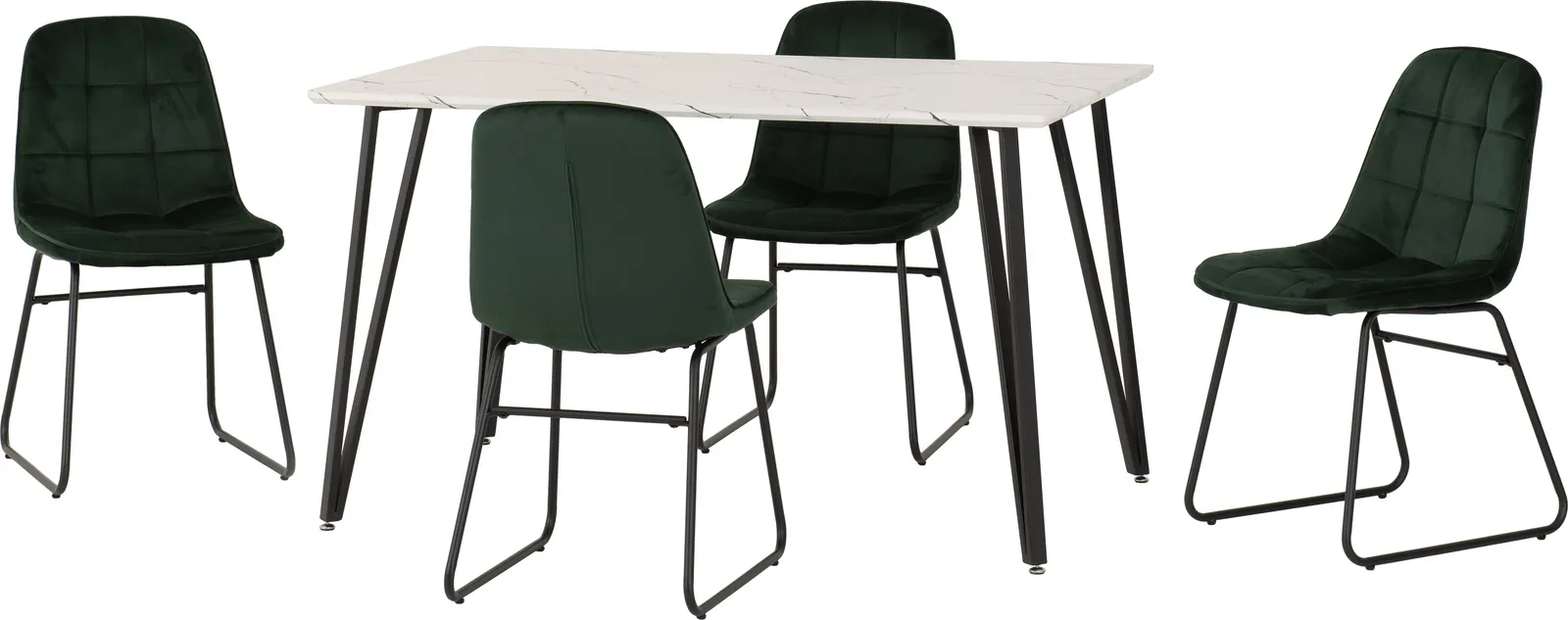 Seconique Marlow & Lukas Dining Set in Emerald 3