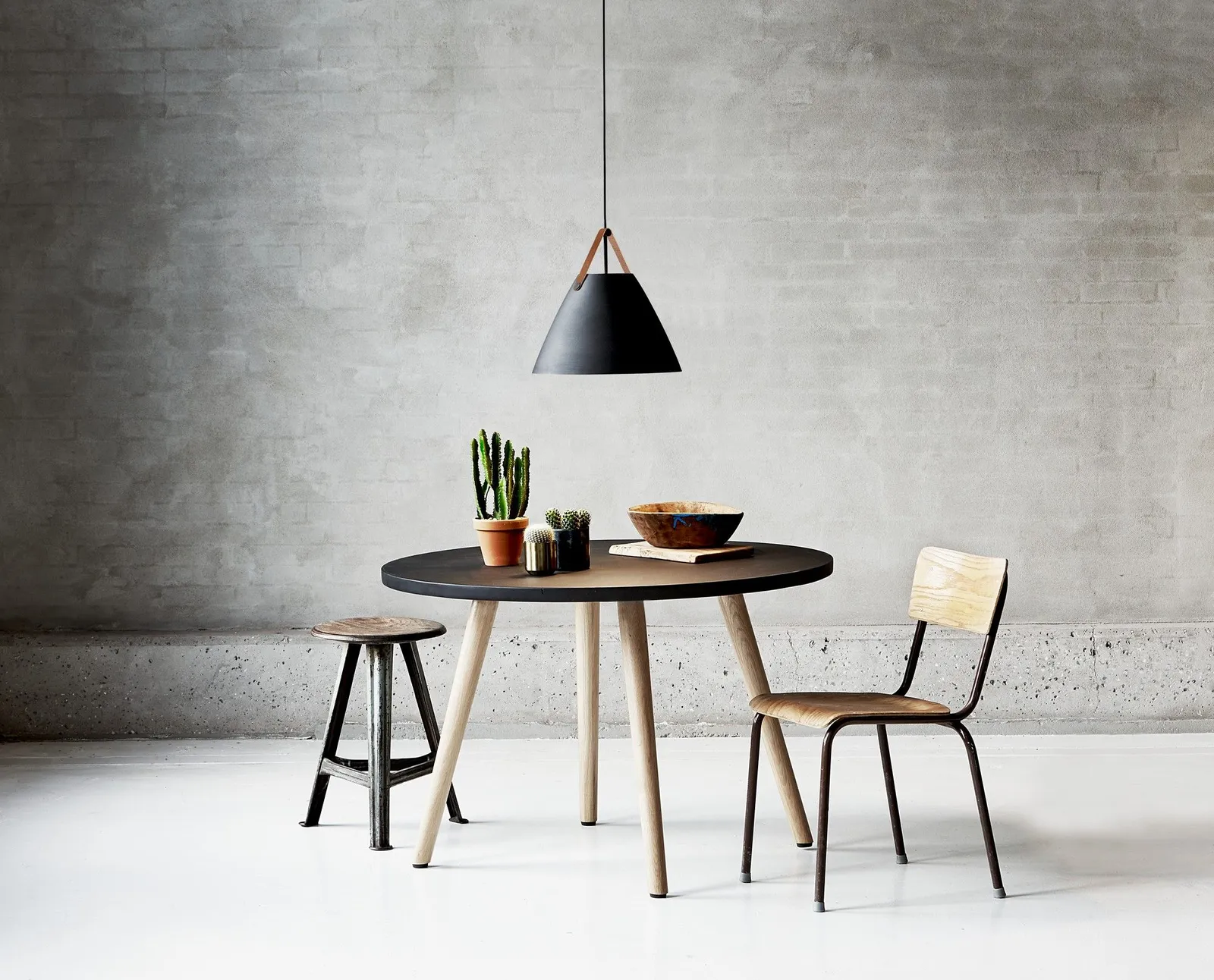 Nordlux Strap Pendant Light Black Metal Dining Room E27 Mains 48cm 2